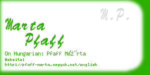 marta pfaff business card